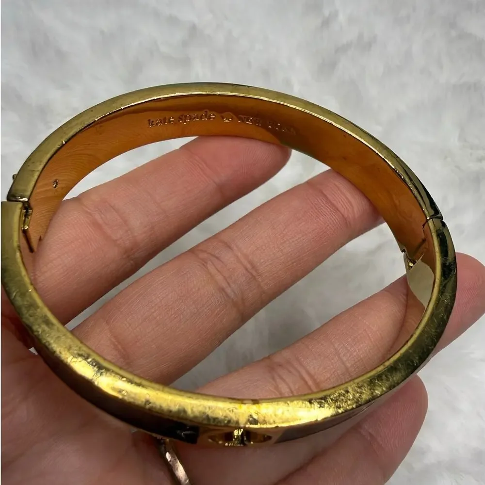 kate spade New York Black Gold Spade Bangle Bracelet - Picture 3 of 7